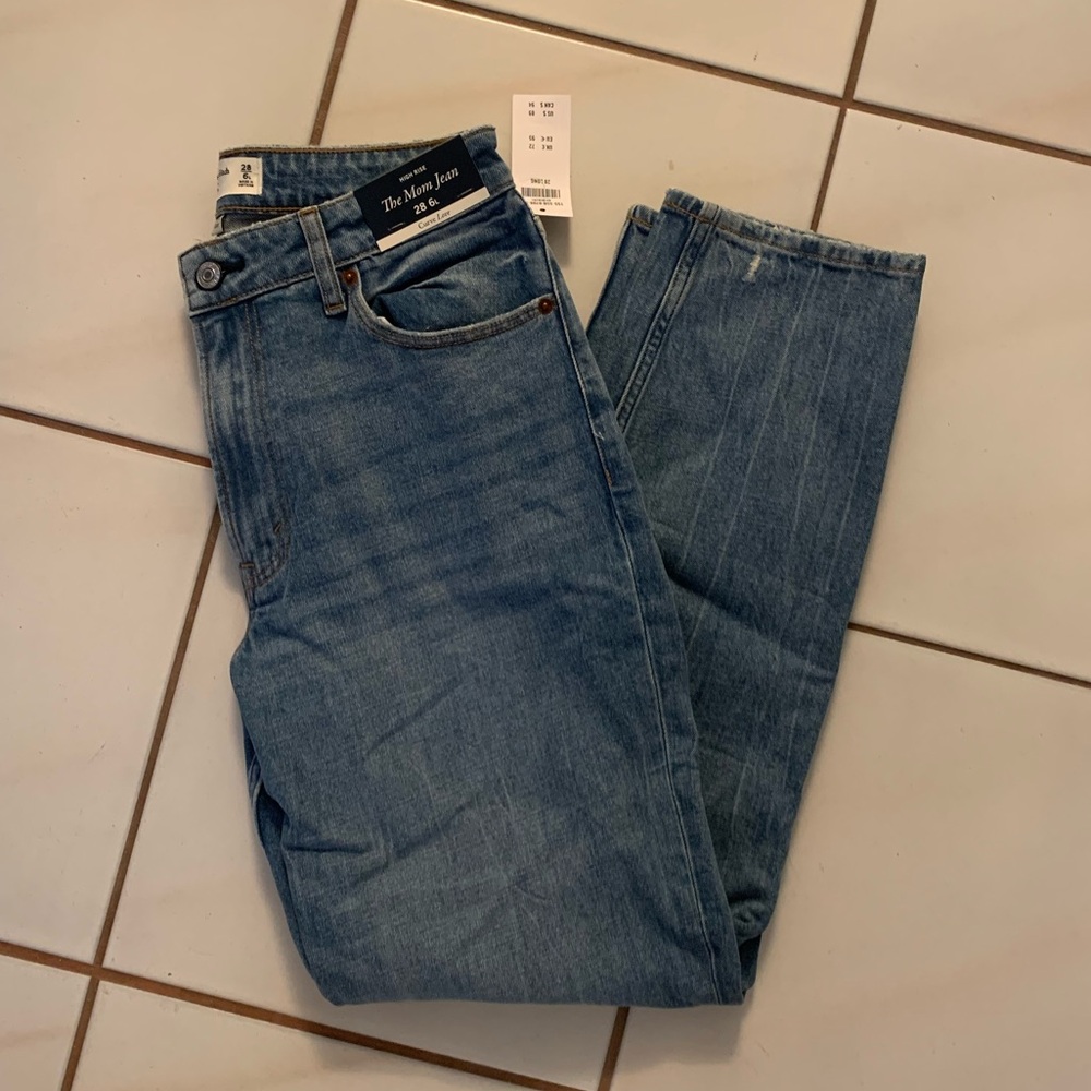 Abercrombie mom jean curve love long